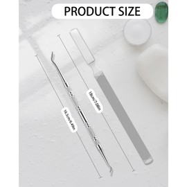 WUBAYI Professionelle Nagelfeile aus Edelstahl – 4-seitige Nagelfeilen für Präzisions-Maniküre & Pediküre, langlebiges Nagelformungs- und Nagelhautpflegewerkzeug (rostfrei, leicht zu reinigen, Salon