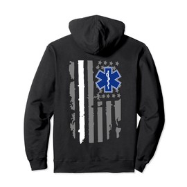 Thin White Line Proud EMS EMT Paramedic Nurse Medical Crew Pullover Hoodie