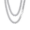 Thick Silver Chain Necklace Men Biker Chain for Men Silver