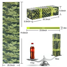 Foyego 2 Pack Foam Camping Pad with Reflective Velcro Strap, Foldable Ultralight Foam Sleeping Mats for Outdoor Hiking Backpacking, Waterproof Soft Camouflae Foam Sleeping Pad