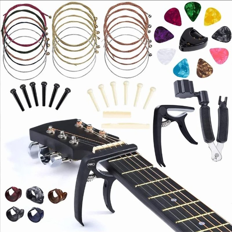 Guitar Accessories Kit Metal Strings Guitar Repairing Maintenance Tool Kit