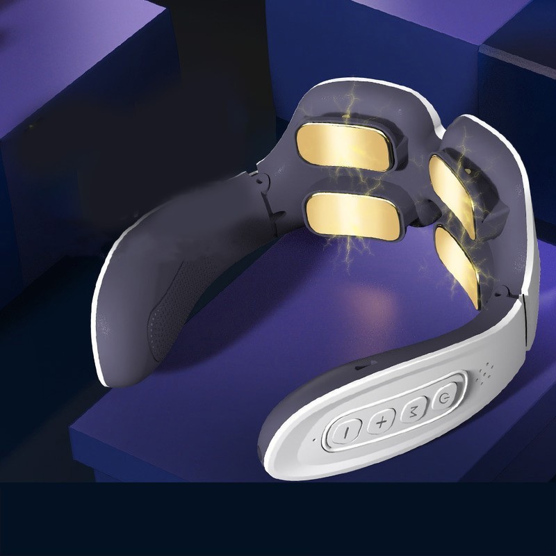 4 Heads Intelligent Cervical Spine Massager Electric Cordless Hot Compress