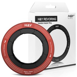 H&Y Step Up Rings for Filters Adapter Variable Step Up Ring Lens Filter Adapter Rings Stepping Up Ring 52-72mm to 77mm Red
