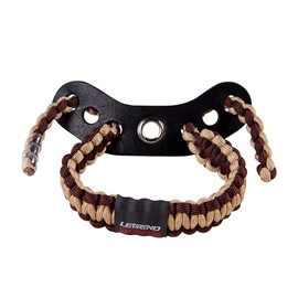 LEGEND 550 Paracord Bow Wrist Sling - Compound Bow Stabilizer & Hand Loop Carrier for Bow Hunting - Adjustable Wrist Strap with Durable Leather Yoke, Strong Metal Grommets - Archery Accessories & Gear