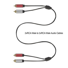 XMUXI RCA Cable,2RCA Male to 2RCA Male Stereo Audio Cables for Home Theater, HDTV, Amplifier, Hi-Fi Systems,Speakers (3 Meters)