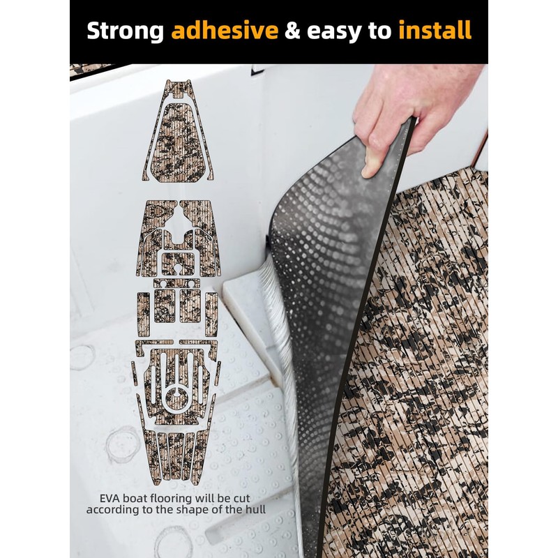 FOCEAN Boat Flooring EVA Foam Boat Decking Marine Flooring Camo