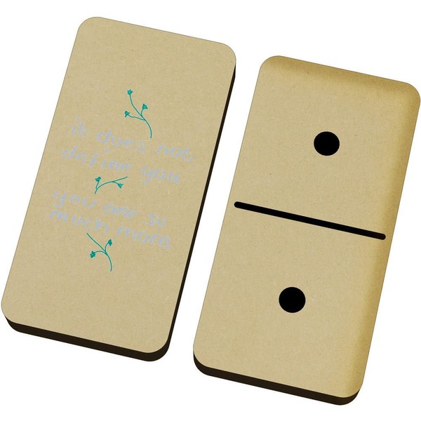 Azeeda 'It Does Not Define You' Domino Set & Box