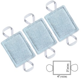 Door Latch Covers for Newborn Door Silencer, Quiet Door Closer Fit for Light Sleepers No Slamming, Prevent from Locking - 4" x 3", Light Blue, 3 Pieces