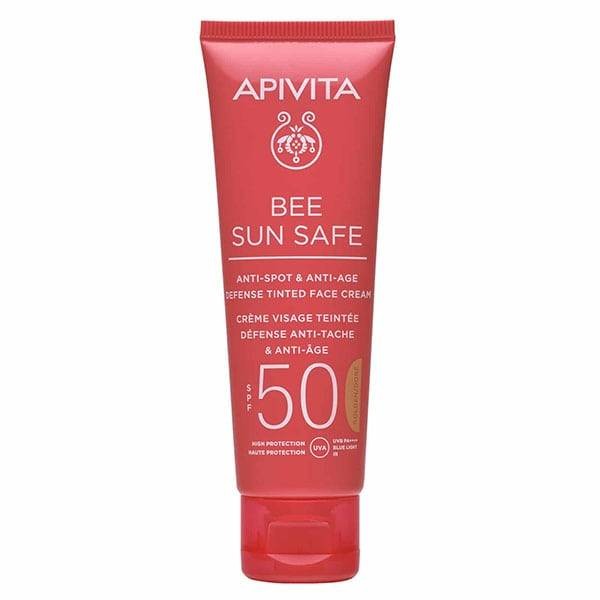 APIVITA BEE SUN SAFE ANTI-SPOT & ANTI-AGE DEFENSE TINTED FACE
