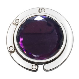 tooloflife 1 x Folding Purse Hook Hangers Portable Handbag Bag Hanger for Tables for Restaurant, Bar and Office, purple