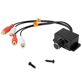 Universal Car RCA Amplifier Level Controller | Audio Bass Control Knob with Sub Amp Volume Cable | for Car, Motorcycle, Home Theater & Speaker Systems - Plug-and-Play Bass Boost Adjuster