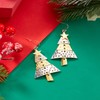 Gemynix Christmas Tree Earrings for Women Two-Tone Dangle Drop with
