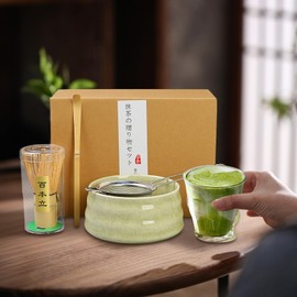 4. Matcha Tea Making Set - Handheld Matcha Starter Kit - Comfortable Use Japanese Tea Making Aid for Dormitory Kitchen Shop Apartment