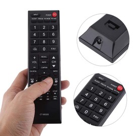 Bindpo Control Remoto de TV, Nuevo Controlador de reemplazo portátil de Moda CT-90325 de Control Remoto para Toshiba LCD Smart TV Negro