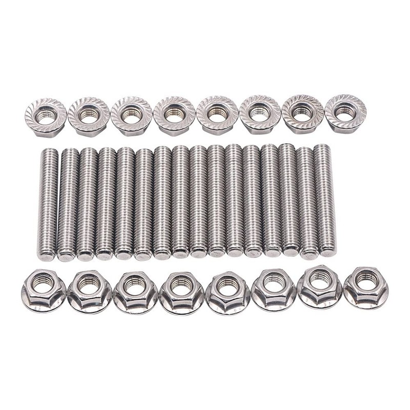 CENPEK 16Pcs stainless exhaust manifold stud kit 2 manifolds for