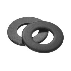 sourcing map 50Pcs 3/8 Flat Washer, 304 Stainless Steel 0.406" ID x 0.812" OD x 0.065" Thick for Bolt Screw, Factories Repair, Kitchens, Shops, and Outdoor Construction, Black