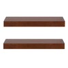 Kate and Laurel Havlock Modern Floating Shelves, Set of 2,
