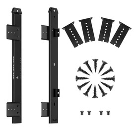 FRMSAET Sliding Keyboard Drawer Tray Hardware 12/14/16/18 inches Slides Heavy Duty Metal Slides Keyboard Slides Mounting Accessories/Ideal for Under Desk Kitchen Cabinet Drawer (12 inches, Black)