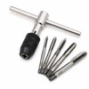 T-Handle Tap Wrench Set for Thread Tapping – 6-Piece Metric