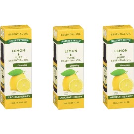 Nature's Truth Essential Oil Cleansing Lemon Pure Aromatherapy Oil 15mL (3 Pack)