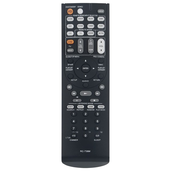 PERFASCIN RC-738M Replaced Remote Control fit for Onkyo AV Receiver