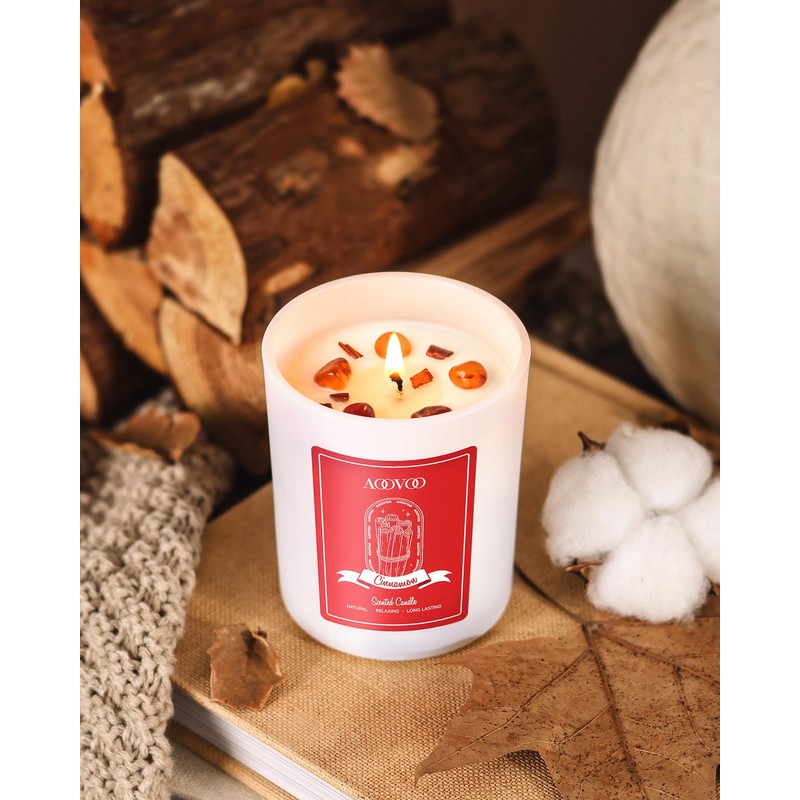 AOOVOO AOOVOO Cinnamon Scented Candles for Women - Aromatherapy Candle