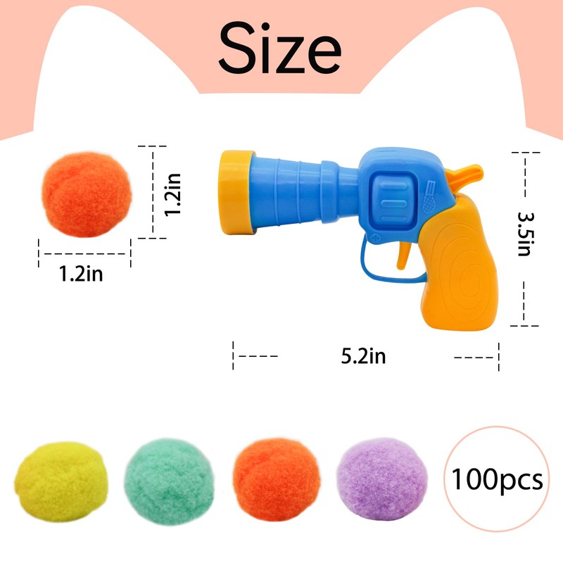 Andiker Cat Toy Balls Set, 30pcs Plush Cat Pom Pom