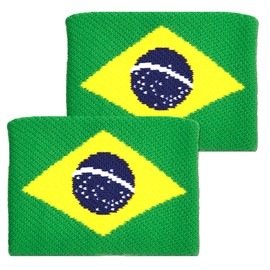 Unique Sports Flag Wristbands, Brazil, One Size