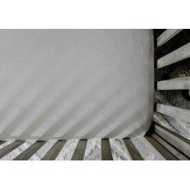 NODNAL CO. Fitted Crib Sheet - 100% Cotton for Baby Girl/Boy Nursery Bedding - Gender Neutral Patterns & Colors - Unisex for Standard Baby/Toddler Crib Mattress 28”x52”x9” (Solid Bone)