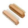 SAFIGLE 2Pcs Wooden Manicure Brush Double Sided Fingernail for Home