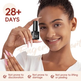 Peacecolor 39pc Gel Nail Polish Kit, Pink Milky White Orange All Seasons Pastel Gel Nail Kit with Nail Lamp Glossy Matte Top Base Coat Essential Manicure Tools Nails Art DIY Gifts for Women