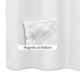 ALYVIA SPRING Extra Wide Fabric Shower Curtain Liner Waterproof - 108" x 72", Soft & Lightweight Wide Shower Curtain with Magnets, Machine Washable - 108x72, White