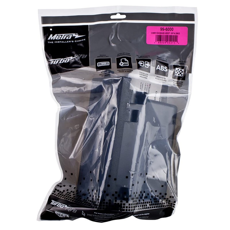 Metra Electronics 99-6000 Single DIN Installation Kit Fits Select 1974-2003