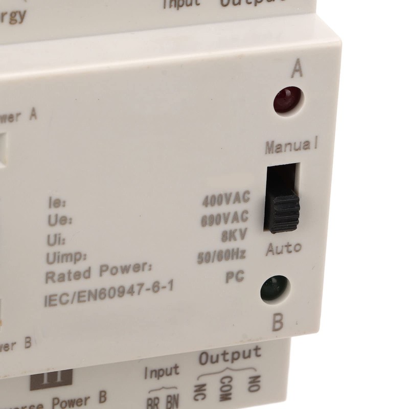 Mini ATS 2P Automatic Transfer Switch, Dual Power Switch DIN