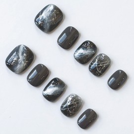 FTmoonie Nail Tip, Press on Nail, Hand Made Nail, Nail Stickers, Nail Stickers, Nail Stickers, Present, Set of 10, Ink Painting