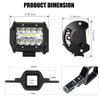 Hitch LED Light, EBESTauto 4 Inch Tow with 2 Inch