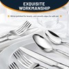 60 Piece Silverware Set for 12, Food-Grade Stainless Steel Utensils