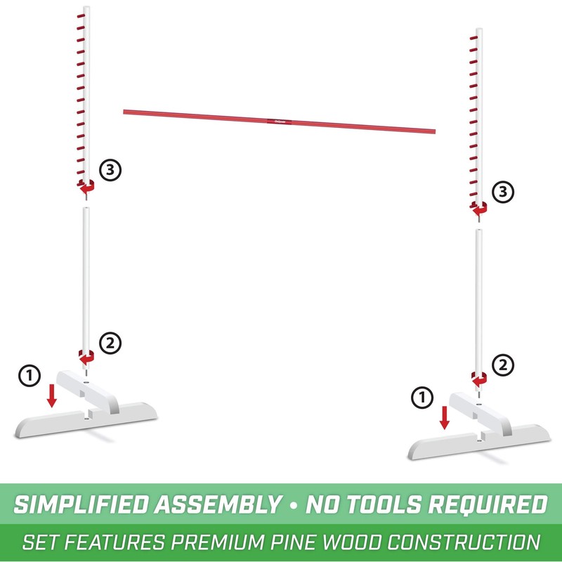 GoSports Get Low Limbo Premium Wooden Limbo Game, Sets up