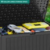 YITAHOME 90 Gallon Large Deck Box, Double-Wall Resin Outdoor Storage