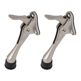 Jovely One Touch Door Stopper, Kickdown Door Stop with Adjustable Height Rubber Tip 4 Inches(2 Packs)
