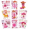24 Sheets Make a Face Pink Cowboy Sticker – Western