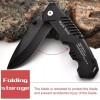 3-Piece Pocket Folding Knife Set 440C Stainless Steel Blade Camping