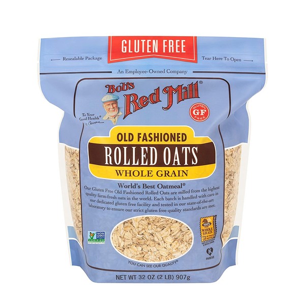 Bob's Red Mill Gluten Free Old Fashion Rolled Oats (32 Ounce, Pack of 1)