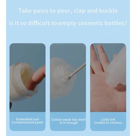 manqianxun Beauty Spatulas, 2 Piece Set, Large and Small ， Makeup Spatula Tool for Small aperture cosmetic bottle|| Mini Spatula | Flexible and Reusable | Scraper head measures only 0.28in Pink