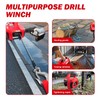 FITHOIST Portable Drill Winch 1500 LBS, 1/4" Heavy-Duty Steel Cable