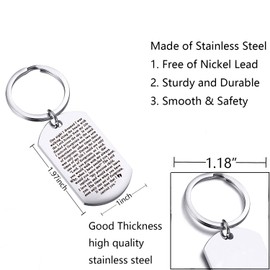 WSNANG Footprints Keychain Prayer Keychain Cross Pendant Necklace Religious Jewelry Christian Gift (keychain)