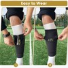 1 Pair Soccer Shin Guards with 6 Pairs Black Sleeves,