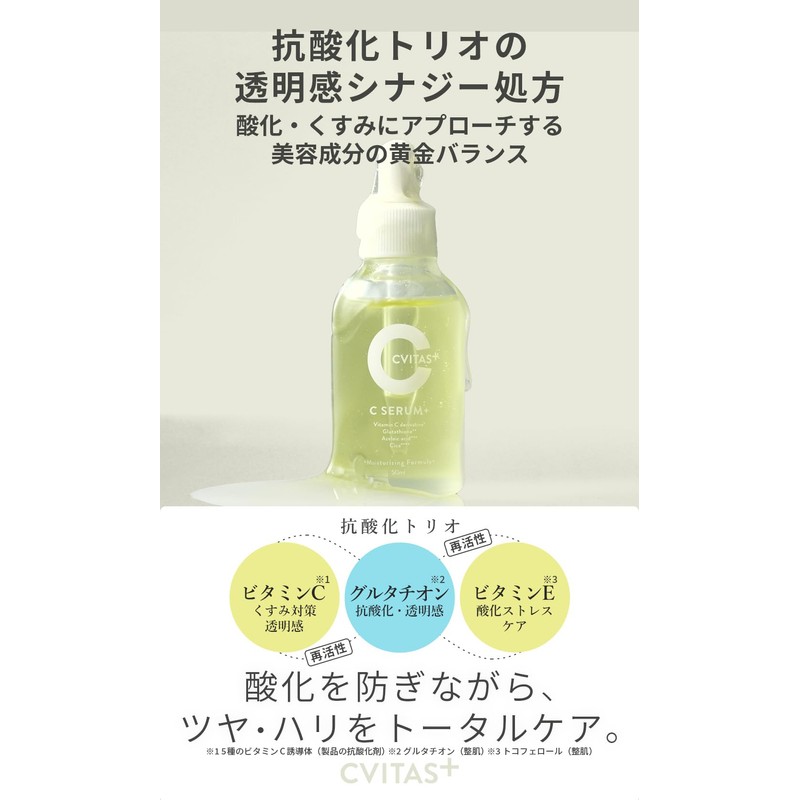 【Concentrated Beauty Serum】 CVITAS Plus Vitamin C Azelaic Acid Retinol