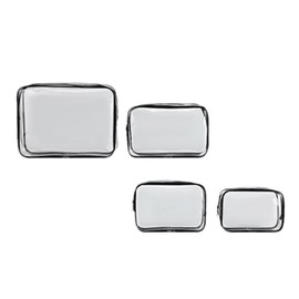 ANIS·KEAAR 4 Packs Clear Toiletry Bag, Water resistant Travel Organizer | Large Capacity Makeup Bag for Airport,Gym,Vacation & Daily Use