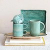 Crackle Glaze 7-oz. Stoneware Creamer, Aqua (Each One Will Vary)